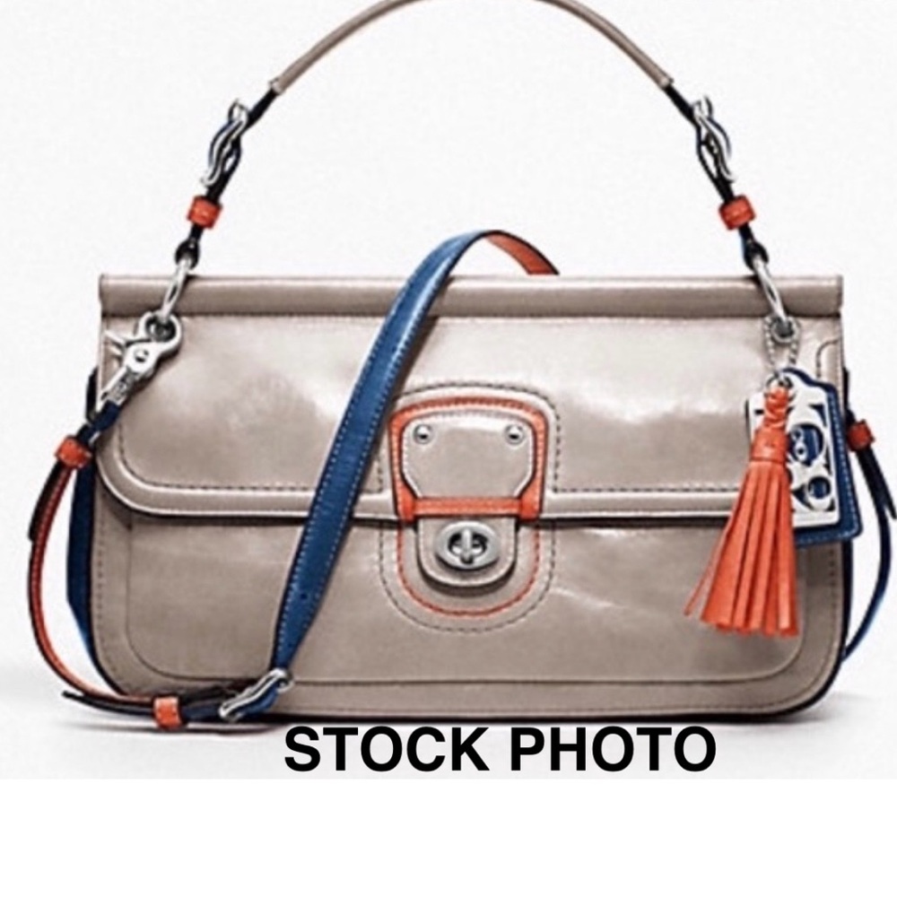 COACH Legacy City Willis in Distressed Smooth Leather Color Block 2Way Crossbody - Picture 12 of 12